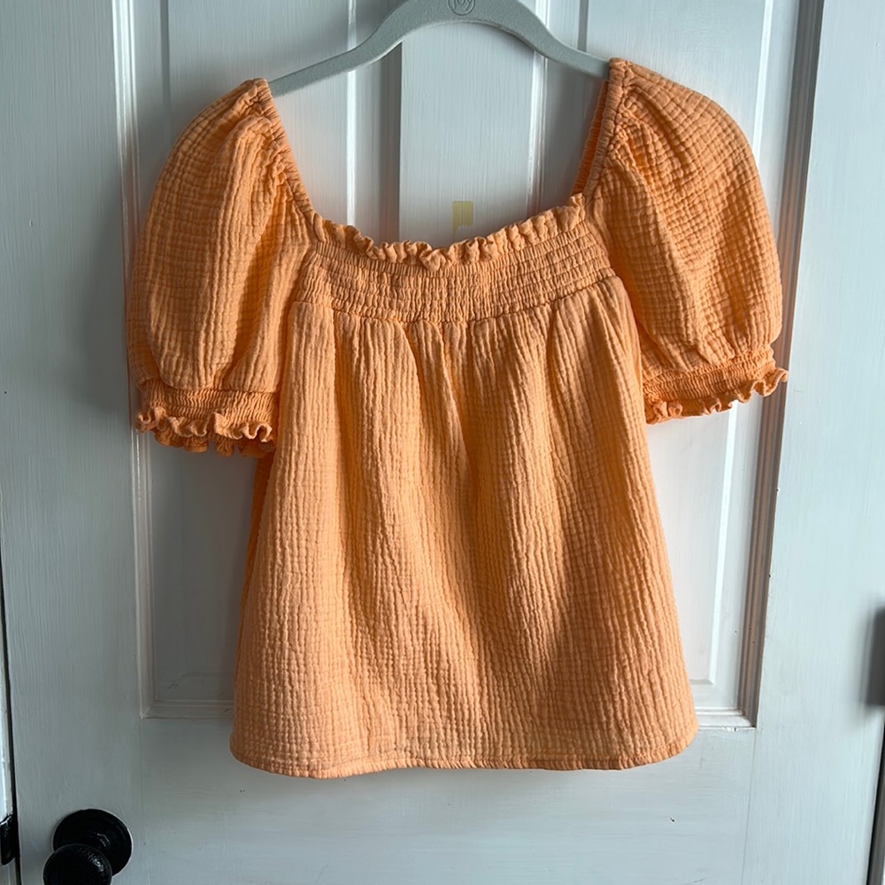 Jcrew puff sleeve top